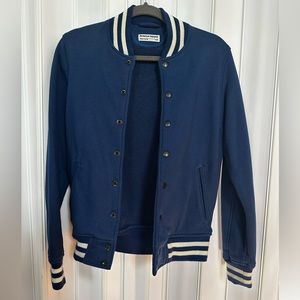 American Apparel - Dark Blue Varsity Jacket (UNISEX) XXS